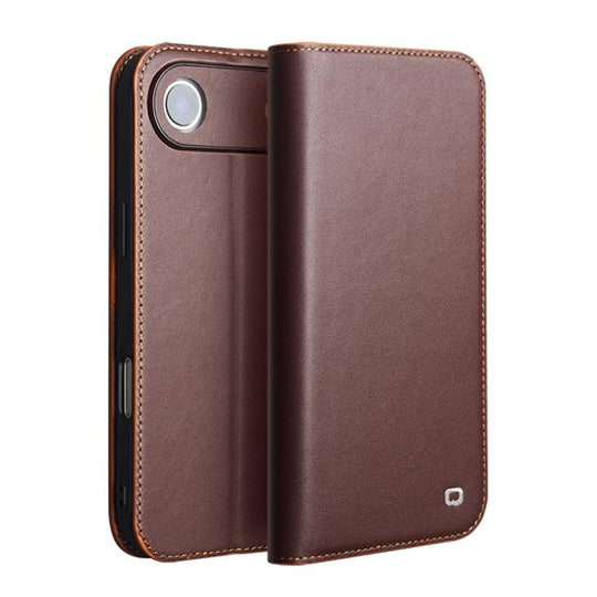 For iPhone Air QIALINO Classic Gen2 Genuine Leather Phone Case(Brown)