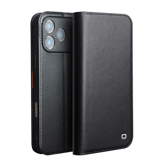 For iPhone 17 Pro QIALINO Classic Gen2 Genuine Leather Phone Case(Black)