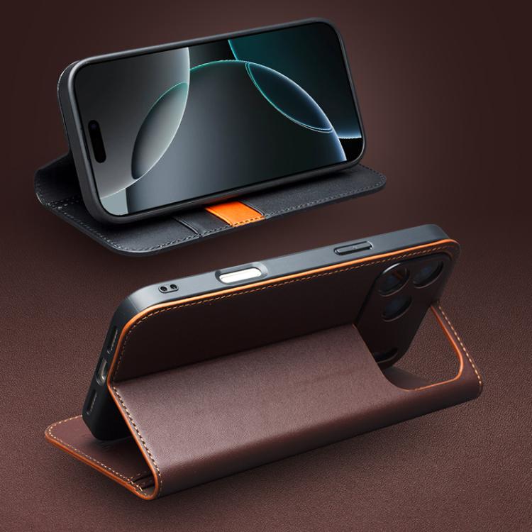 For iPhone 17 Pro Max QIALINO Classic Gen2 Genuine Leather Phone Case(Brown) - iPhone 17 Pro Max Cases by QIALINO | Online Shopping UK | buy2fix