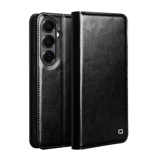 For Samsung Galaxy S26+ 5G QIALINO Genuine Leather Phone Case(Black)