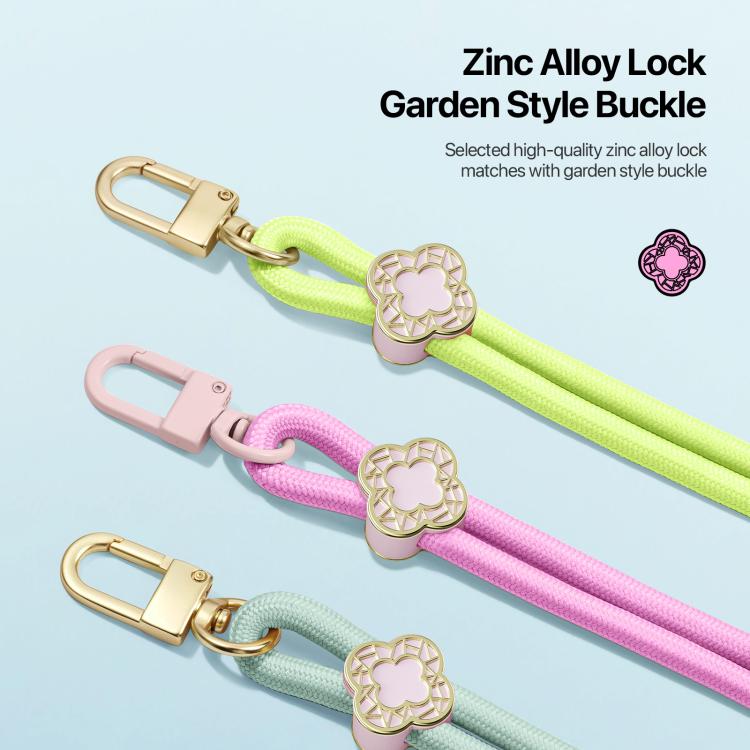 DUX DUCIS Garden Series Begonia Pattern Adjustable Crossbody Phone Lanyard(Green Yellow) - Lanyards & Wrist Straps by DUX DUCIS | Online Shopping UK | buy2fix
