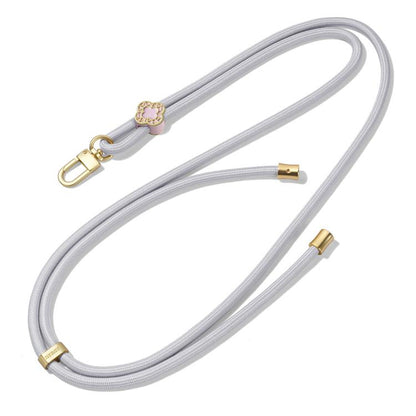 DUX DUCIS Garden Series Begonia Pattern Adjustable Crossbody Phone Lanyard(Grey) - Lanyards & Wrist Straps by DUX DUCIS | Online Shopping UK | buy2fix