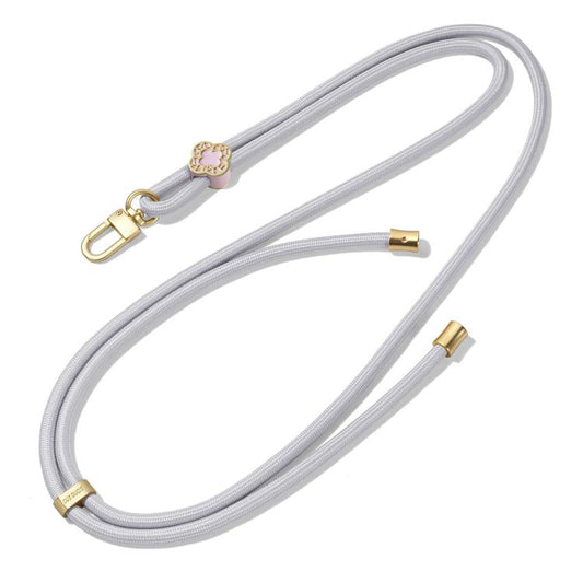 DUX DUCIS Garden Series Begonia Pattern Adjustable Crossbody Phone Lanyard(Grey) - Lanyards & Wrist Straps by DUX DUCIS | Online Shopping UK | buy2fix