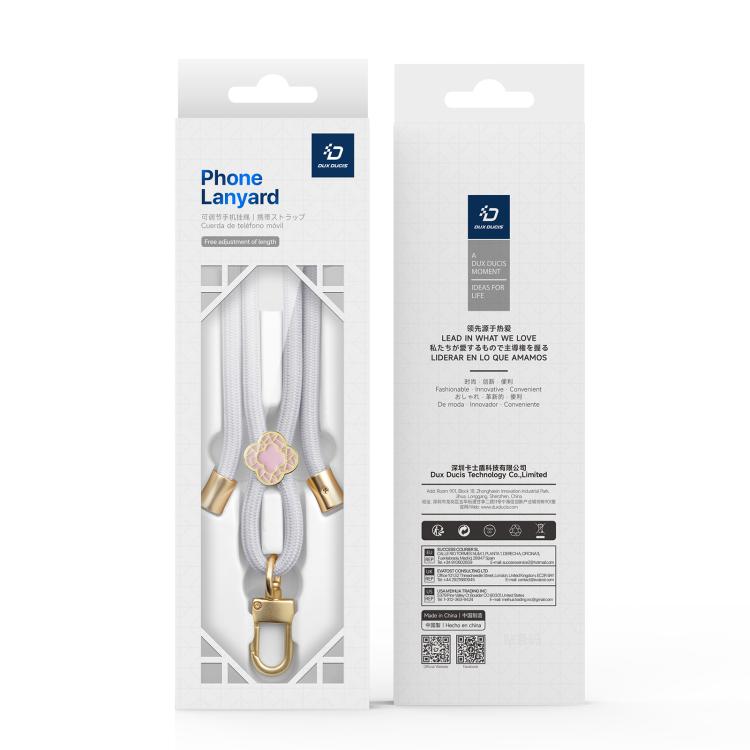DUX DUCIS Garden Series Begonia Pattern Adjustable Crossbody Phone Lanyard(Grey) - Lanyards & Wrist Straps by DUX DUCIS | Online Shopping UK | buy2fix