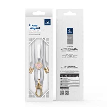 DUX DUCIS Garden Series Begonia Pattern Adjustable Crossbody Phone Lanyard(Grey) - Lanyards & Wrist Straps by DUX DUCIS | Online Shopping UK | buy2fix