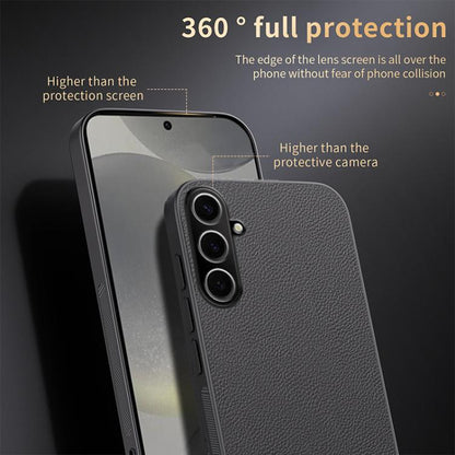 For Samsung Galaxy S25+ 5G HUIYI Leather Magnetic Phone Case(Brown) by buy2fix