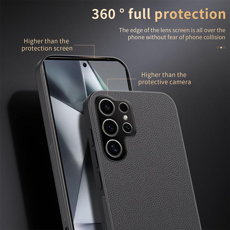 For Samsung Galaxy S25 Ultra 5G HUIYI Leather Magnetic Phone Case(Black) by buy2fix