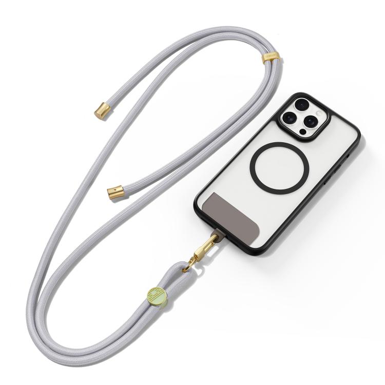 DUX DUCIS Garden Series Tile Pattern Adjustable Crossbody Phone Lanyard(Grey) - Lanyards & Wrist Straps by DUX DUCIS | Online Shopping UK | buy2fix