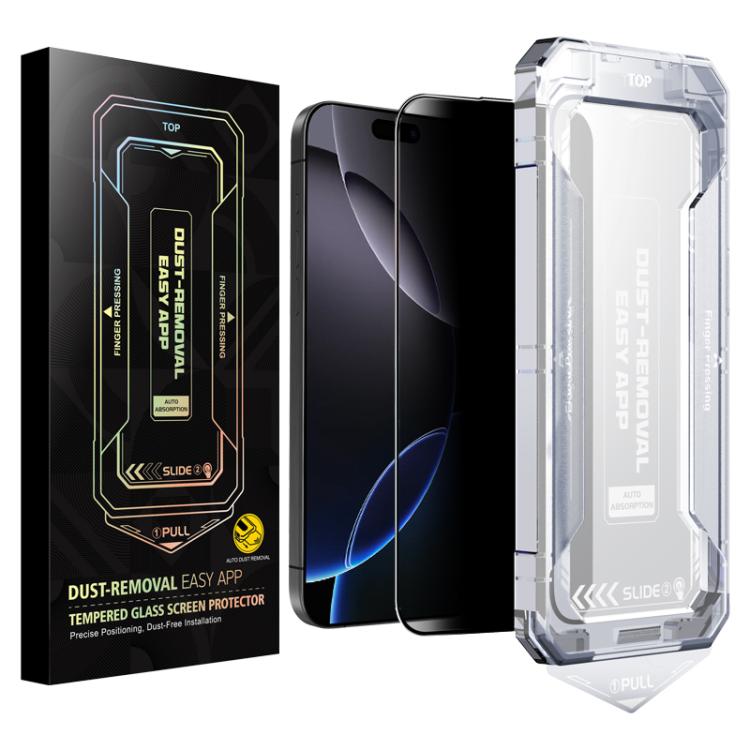 For iPhone 16 Pro Max Easy Install Privacy Tempered Glass Film - iPhone 16 Pro Max Tempered Glass by buy2fix | Online Shopping UK | buy2fix