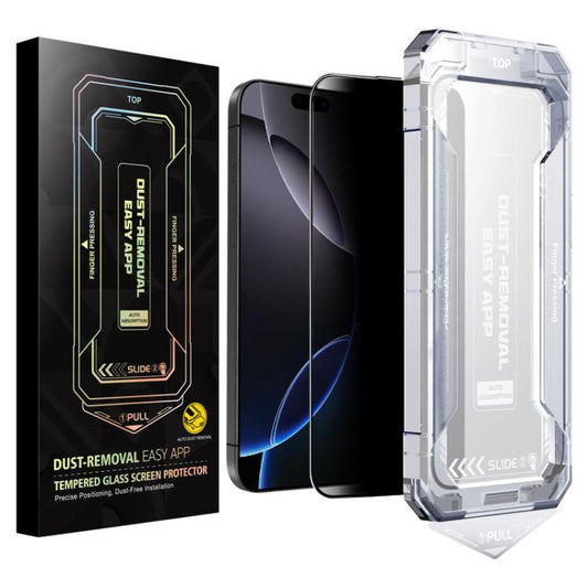 For iPhone 16 Pro Max Easy Install Privacy Tempered Glass Film - iPhone 16 Pro Max Tempered Glass by buy2fix | Online Shopping UK | buy2fix