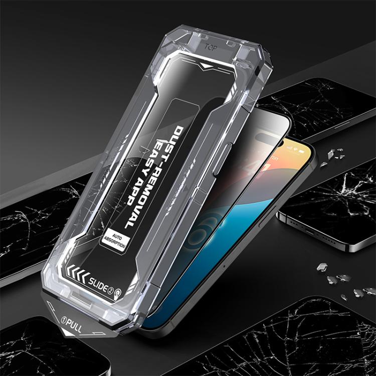 For iPhone 16 Plus / 15 Plus Easy Install Privacy Tempered Glass Film - iPhone 16 Plus Tempered Glass by buy2fix | Online Shopping UK | buy2fix