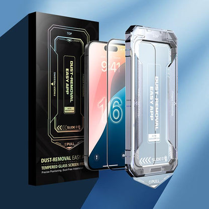 For iPhone 15 Pro Easy Install Privacy Tempered Glass Film - iPhone 15 Pro Tempered Glass by buy2fix | Online Shopping UK | buy2fix