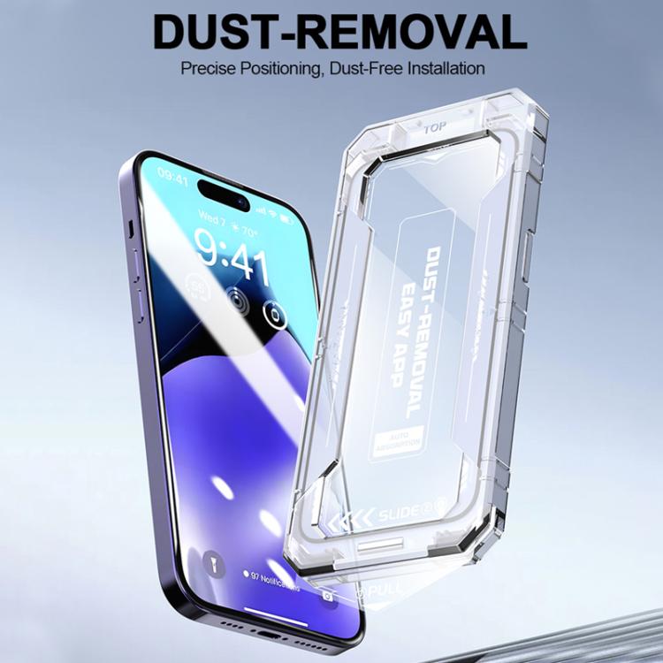 For iPhone 16 / 15 Easy Install HD Tempered Glass Film - iPhone 16 Tempered Glass by buy2fix | Online Shopping UK | buy2fix