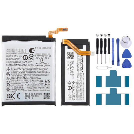 For Motorola Razr 50 Ultra QR30/QR10 2832mAh/998mAh Battery Replacement - For Motorola by buy2fix | Online Shopping UK | buy2fix