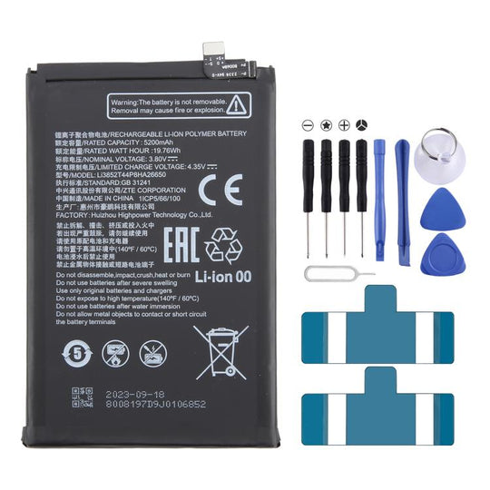 For ZTE Blade V50 Vita Li3852T44P8HA26650 5200mAh Battery Replacement