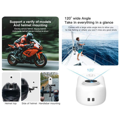 H88 4K Thumb Sports Camera Mini WiFi Camera, Specification:Standard Version(White) - Video Cameras by buy2fix | Online Shopping UK | buy2fix