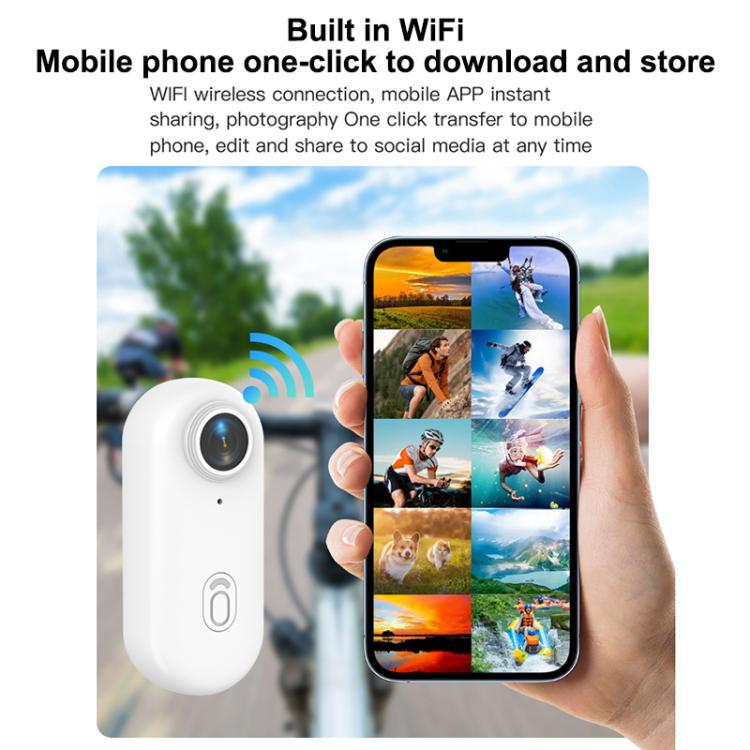 H88 4K Thumb Sports Camera Mini WiFi Camera, Specification:Standard Version(White) - Video Cameras by buy2fix | Online Shopping UK | buy2fix
