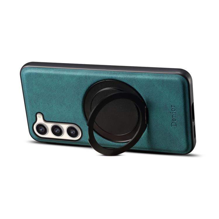 For Samsung Galaxy S23+ 5G Denior A14 Skin Feel Rotating Holder MagSafe Phone Case(Blue) - Galaxy S23+ 5G Cases by Denior | Online Shopping UK | buy2fix