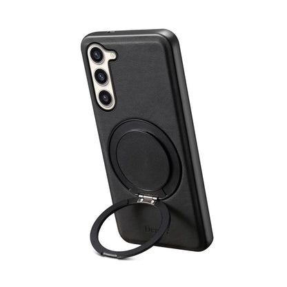 For Samsung Galaxy S23+ 5G Denior A14 Skin Feel Rotating Holder MagSafe Phone Case(Black) - Galaxy S23+ 5G Cases by Denior | Online Shopping UK | buy2fix
