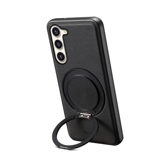 For Samsung Galaxy S23+ 5G Denior A14 Skin Feel Rotating Holder MagSafe Phone Case(Black) - Galaxy S23+ 5G Cases by Denior | Online Shopping UK | buy2fix