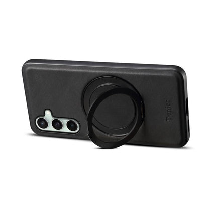For Samsung Galaxy S24 FE 5G Denior A14 Skin Feel Rotating Holder MagSafe Phone Case(Black) - Galaxy S24 FE 5G Cases by Denior | Online Shopping UK | buy2fix