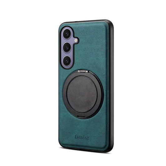 For Samsung Galaxy S24+ 5G Denior A14 Skin Feel Rotating Holder MagSafe Phone Case(Blue) - Galaxy S24+ 5G Cases by Denior | Online Shopping UK | buy2fix