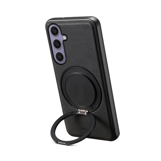 For Samsung Galaxy S24+ 5G Denior A14 Skin Feel Rotating Holder MagSafe Phone Case(Black) - Galaxy S24+ 5G Cases by Denior | Online Shopping UK | buy2fix