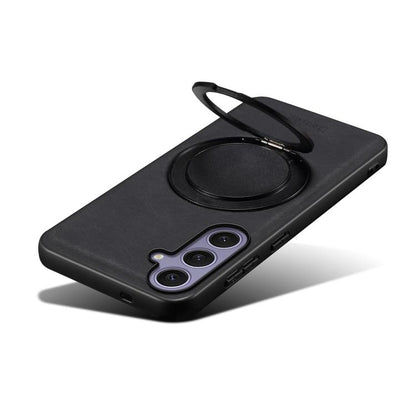For Samsung Galaxy S24+ 5G Denior A14 Skin Feel Rotating Holder MagSafe Phone Case(Black) - Galaxy S24+ 5G Cases by Denior | Online Shopping UK | buy2fix