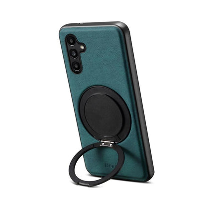 For Samsung Galaxy A15 5G Denior A14 Skin Feel Rotating Holder MagSafe Phone Case(Blue) - Galaxy Phone Cases by Denior | Online Shopping UK | buy2fix
