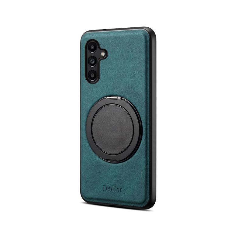 For Samsung Galaxy A15 5G Denior A14 Skin Feel Rotating Holder MagSafe Phone Case(Blue) - Galaxy Phone Cases by Denior | Online Shopping UK | buy2fix