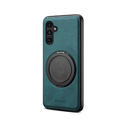 For Samsung Galaxy A15 5G Denior A14 Skin Feel Rotating Holder MagSafe Phone Case(Blue) - Galaxy Phone Cases by Denior | Online Shopping UK | buy2fix