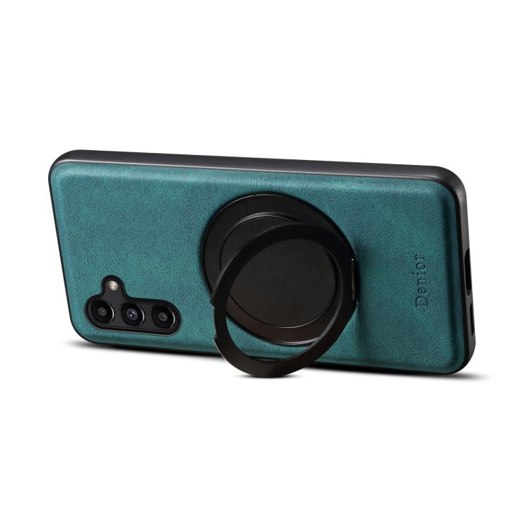 For Samsung Galaxy A15 5G Denior A14 Skin Feel Rotating Holder MagSafe Phone Case(Blue) - Galaxy Phone Cases by Denior | Online Shopping UK | buy2fix