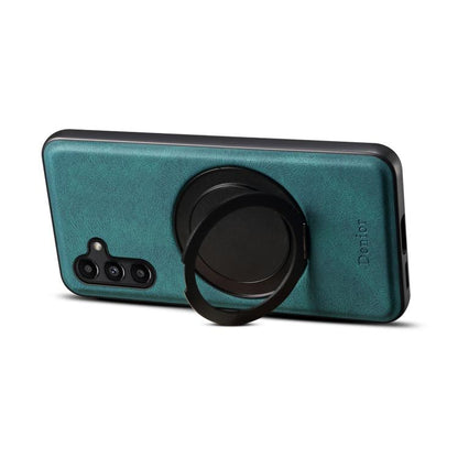 For Samsung Galaxy A15 5G Denior A14 Skin Feel Rotating Holder MagSafe Phone Case(Blue) - Galaxy Phone Cases by Denior | Online Shopping UK | buy2fix
