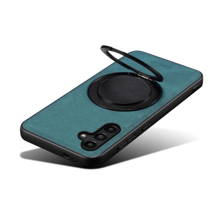 For Samsung Galaxy A15 5G Denior A14 Skin Feel Rotating Holder MagSafe Phone Case(Blue) - Galaxy Phone Cases by Denior | Online Shopping UK | buy2fix