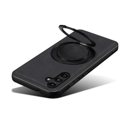 For Samsung Galaxy A15 5G Denior A14 Skin Feel Rotating Holder MagSafe Phone Case(Black) - Galaxy Phone Cases by Denior | Online Shopping UK | buy2fix