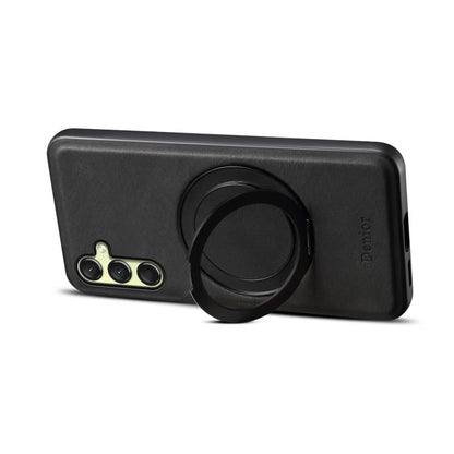 For Samsung Galaxy A16 5G Denior A14 Skin Feel Rotating Holder MagSafe Phone Case(Black) - Galaxy Phone Cases by Denior | Online Shopping UK | buy2fix