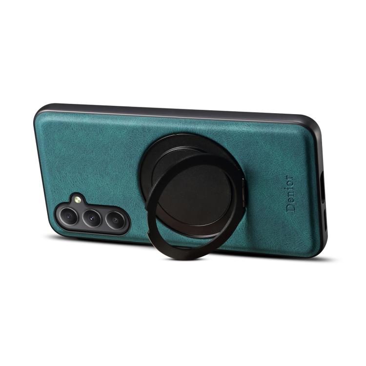 For Samsung Galaxy A35 5G Denior A14 Skin Feel Rotating Holder MagSafe Phone Case(Blue) - Galaxy Phone Cases by Denior | Online Shopping UK | buy2fix