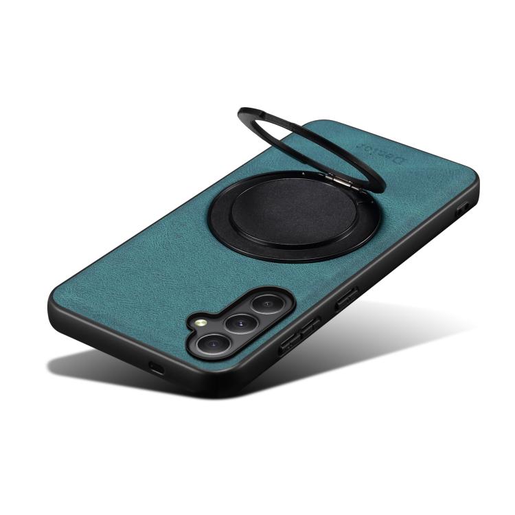 For Samsung Galaxy A35 5G Denior A14 Skin Feel Rotating Holder MagSafe Phone Case(Blue) - Galaxy Phone Cases by Denior | Online Shopping UK | buy2fix