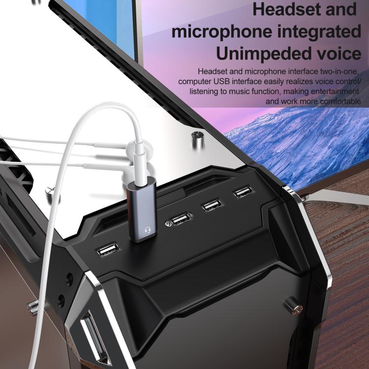 2pcs / Set USB Male to 3.5mm Female Audio Adapter & Cable(Grey) - Audio Adapter by buy2fix | Online Shopping UK | buy2fix