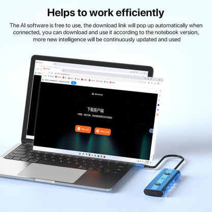 YCE V261 13 in 1 USB-C / Type-C HUB Adapter AI Docking Station(Blue) - USB HUB by buy2fix | Online Shopping UK | buy2fix