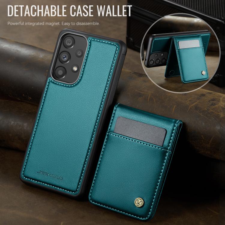 For Samsung Galaxy A53 5G JEEHOOD J06 British Style RFID MagSafe Card Bag PU Phone Case(Green) - Galaxy Phone Cases by JEEHOOD | Online Shopping UK | buy2fix