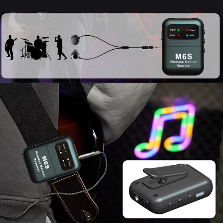 M6S Stereo Wireless In-Ear Monitor System 2.4G Transmitter & Receiver(Black) - Microphone by buy2fix | Online Shopping UK | buy2fix