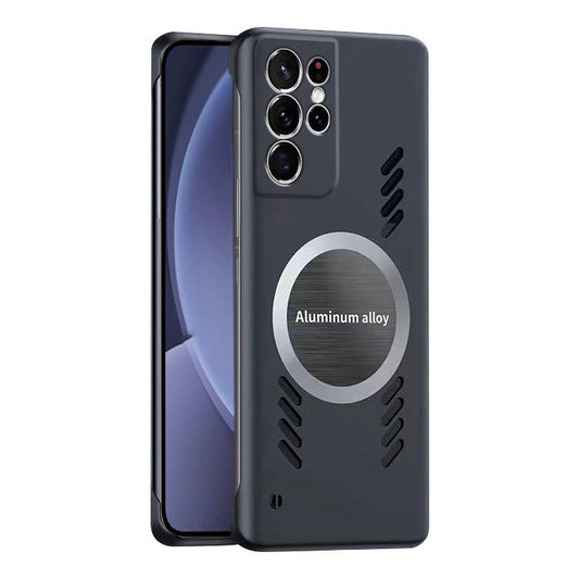For Samsung Galaxy S25 Ultra 5G All-inclusive Lens Frameless Graphene Cooling Phone Case(Black) - Galaxy S25 Ultra 5G Cases by buy2fix | Online Shopping UK | buy2fix