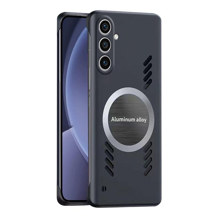 For Samsung Galaxy S25+ 5G All-inclusive Lens Frameless Graphene Cooling Phone Case(Black) - Galaxy S25+ 5G Cases by buy2fix | Online Shopping UK | buy2fix