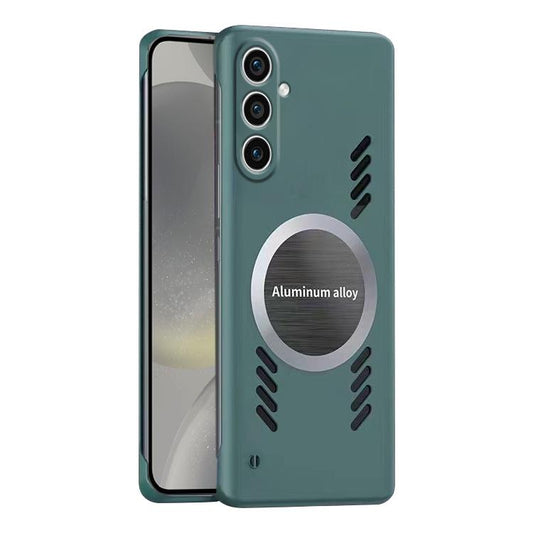 For Samsung Galaxy S24 5G All-inclusive Lens Frameless Graphene Cooling Phone Case(Navy Blue) - Galaxy S24 5G Cases by buy2fix | Online Shopping UK | buy2fix