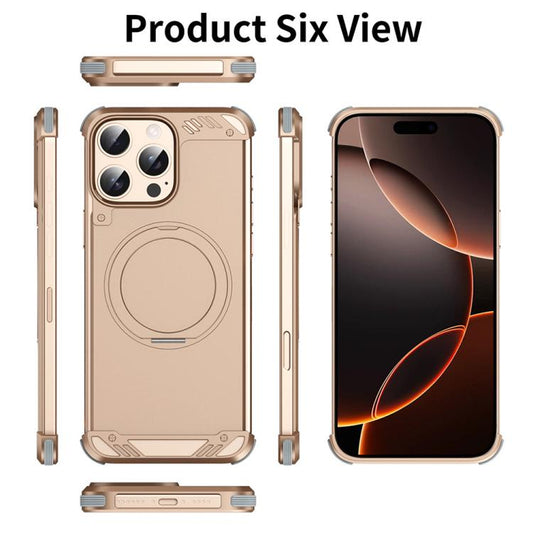 For iPhone 13 Pro Max R-JUST RJ63-1 Frameless Aroma Mecha MagSafe Holder Phone Case(Silver) - iPhone 13 Pro Max Cases by R-JUST | Online Shopping UK | buy2fix