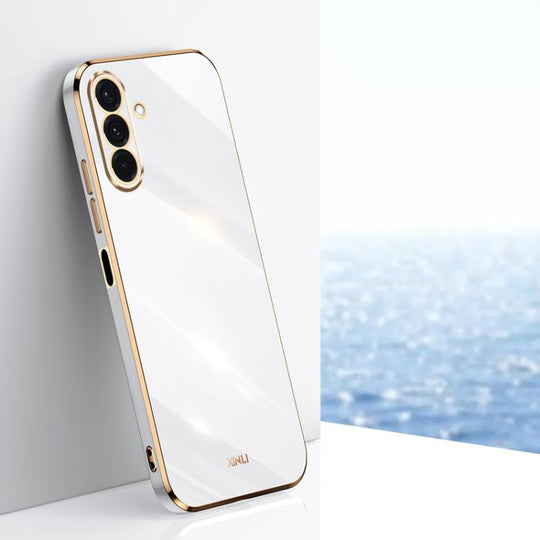 For Samsung Galaxy A26 5G XINLI Straight Edge 6D Electroplate TPU Phone Case(White)