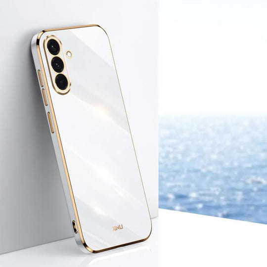 For Samsung Galaxy A36 5G XINLI Straight Edge 6D Electroplate TPU Phone Case(White)