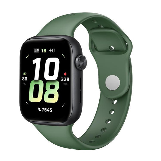 For Honor Watch 5 Solid Color Reverse Buckle Silicone Watch Band(Dark Green)