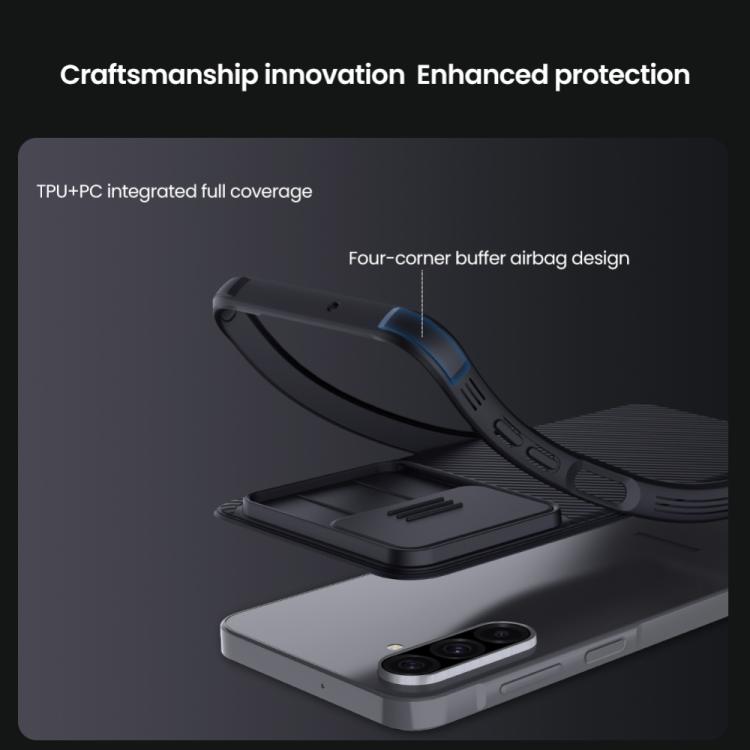 For Samsung Galaxy A26 5G NILLKIN Black Mirror Pro Series Camshield PC Phone Case(Blue) - Galaxy Phone Cases by NILLKIN | Online Shopping UK | buy2fix